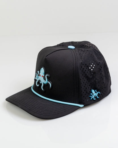 Kraken Black - Perforated Rope Hat