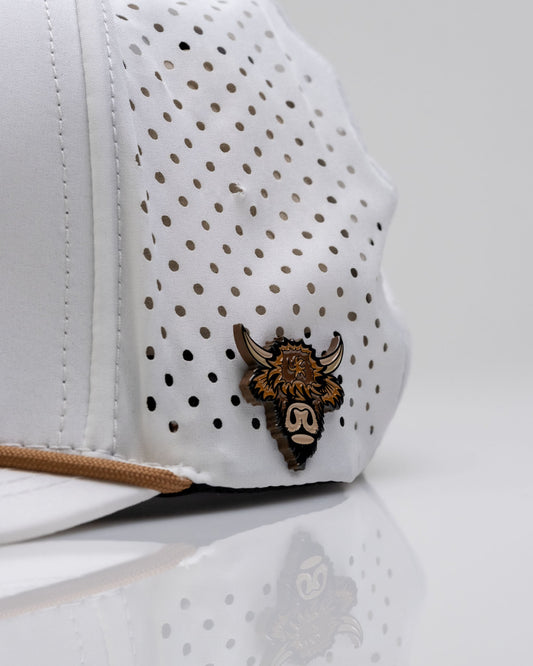Highland Cow White - Perforated Rope Hat