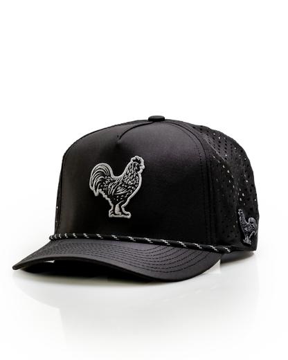 Black Cock Black - Perforated Rope Hat