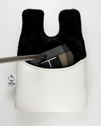 White Out Ace of Spades - Center Shaft Mallet Putter Cover